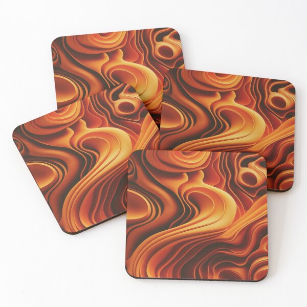 Item preview, Orange Irregular Organic Lines Seamless Pattern - Abstract Art Gift designed and sold by asbno19.
