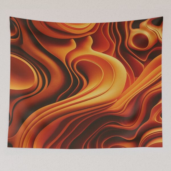 Item preview, Orange Irregular Organic Lines Seamless Pattern - Abstract Art Gift designed and sold by asbno19.