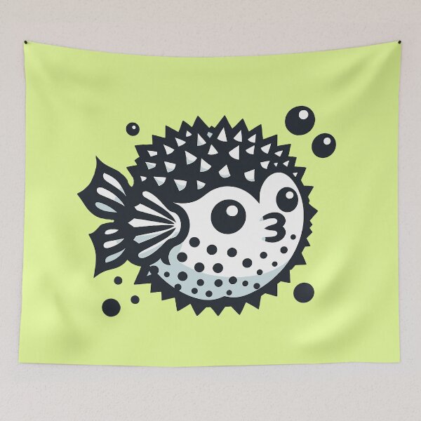 Item preview, Pufferfish Illustration designed and sold by TaruHonu.