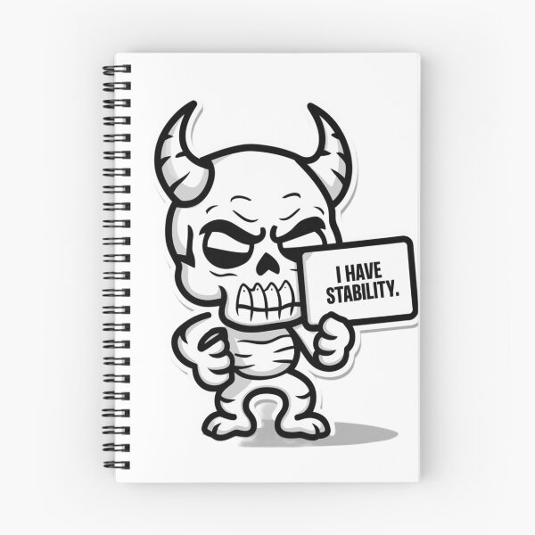 Item preview, Comical Stability: Horned Cartoon Skeleton saying i have stability designed and sold by MrDarkRealm.