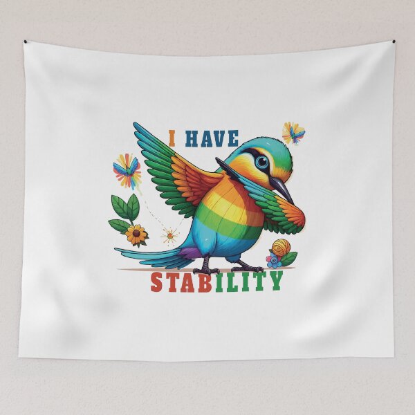 Item preview, I Have Stability  rainbow bee eater designed and sold by TshirtTalkYou.