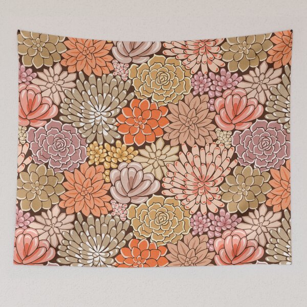 Item preview, Succulent Flower Bed Botanical - Vintage Hues designed and sold by TigaTiga.