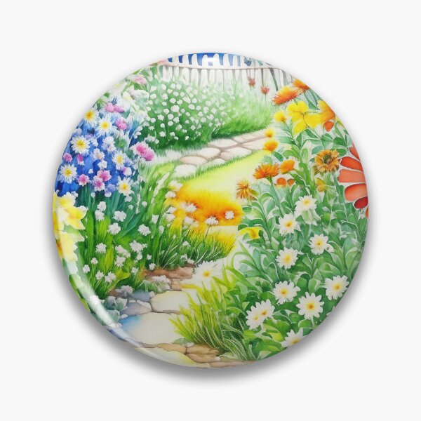Item preview, Spring Is Here Beautiful Watercolor Flower Garden designed and sold by Odetee.