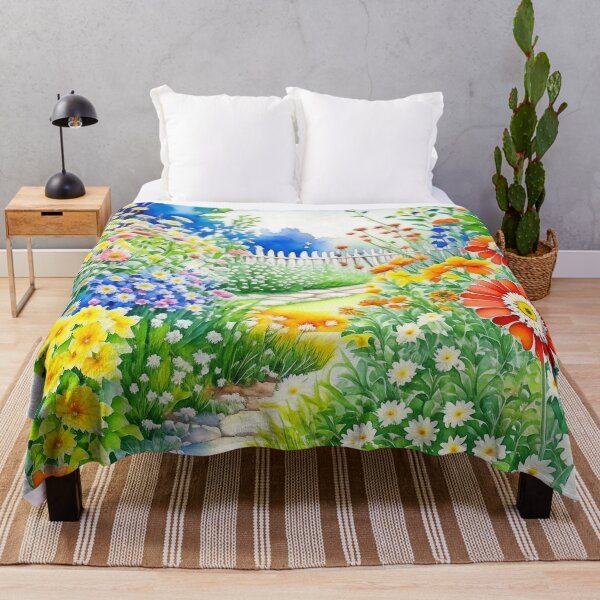 Item preview, Spring Is Here Beautiful Watercolor Flower Garden designed and sold by Odetee.