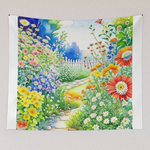 Item preview, Spring Is Here Beautiful Watercolor Flower Garden designed and sold by Odetee.