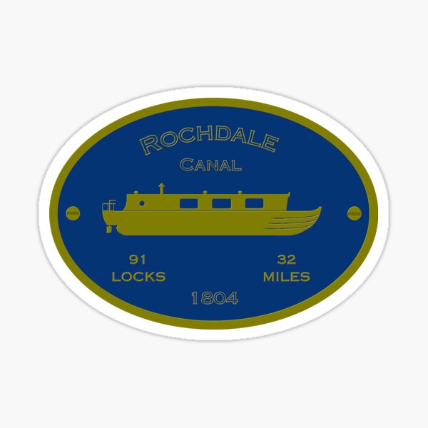 Item preview, Rochdale Canal (blue) designed and sold by canal-arts.