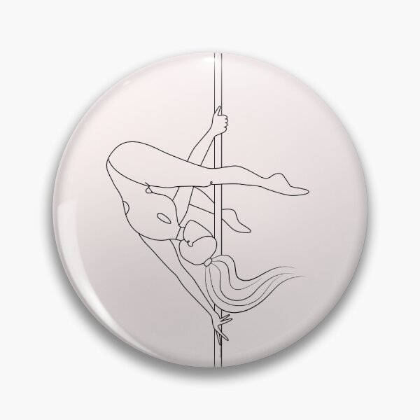 Item preview, Elegant Pole Dancer in Ayesha Shape | Pole dance Art | One Continuous Line | Minimal Poster designed and sold by peonyspace.