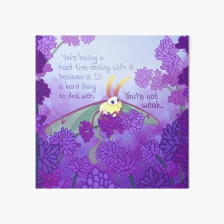 Item preview, "You're Not Weak" Luna Moth in Lavender designed and sold by thelatestkate.