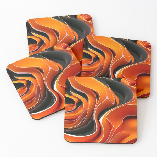 Item preview, Orange Irregular Organic Lines Seamless Pattern - Abstract Art Gift designed and sold by asbno19.
