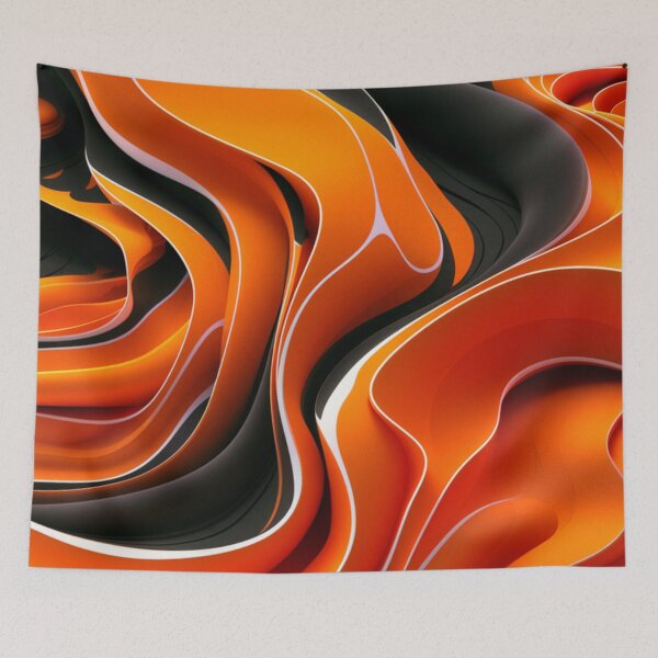 Item preview, Orange Irregular Organic Lines Seamless Pattern - Abstract Art Gift designed and sold by asbno19.