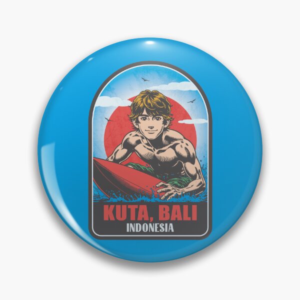Item preview, Kuta Bali Island Indonesia Vintage Surfing Graphic designed and sold by CynthiaGraphics.
