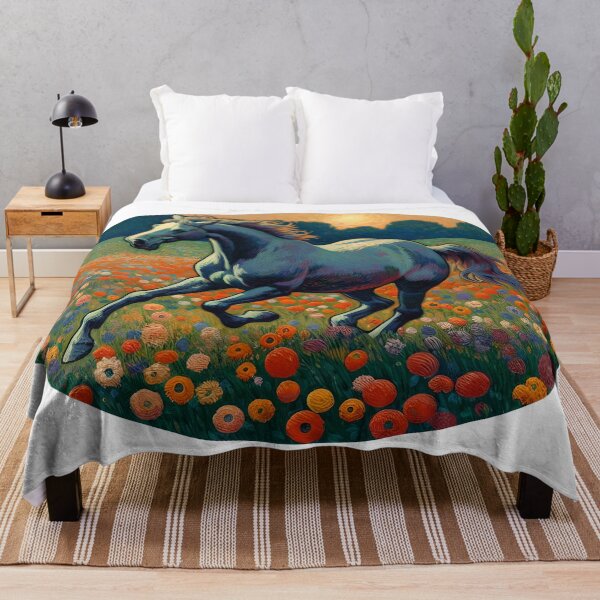 Item preview, Horse in a flower meadow designed and sold by Pferde-Fanshop.