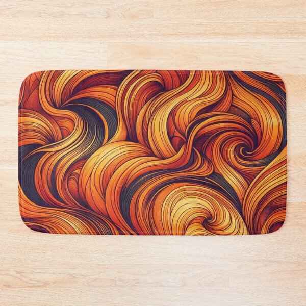 Item preview, Orange Irregular Organic Lines Seamless Pattern - Abstract Art Gift designed and sold by asbno19.
