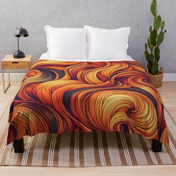 Item preview, Orange Irregular Organic Lines Seamless Pattern - Abstract Art Gift designed and sold by asbno19.
