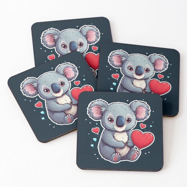 Item preview, Koala with hearts designed and sold by Planetporridge.