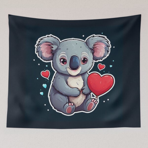 Item preview, Koala with hearts designed and sold by Planetporridge.