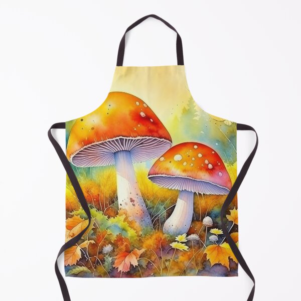 Item preview, Watercolor Mashroom with Autumn Leaves designed and sold by Odetee.