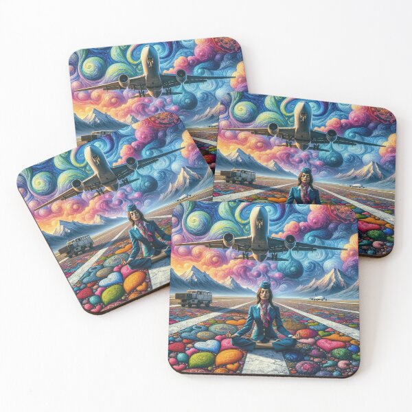 Item preview, Zen Meditating Flight Attendant designed and sold by bunnyboiler.