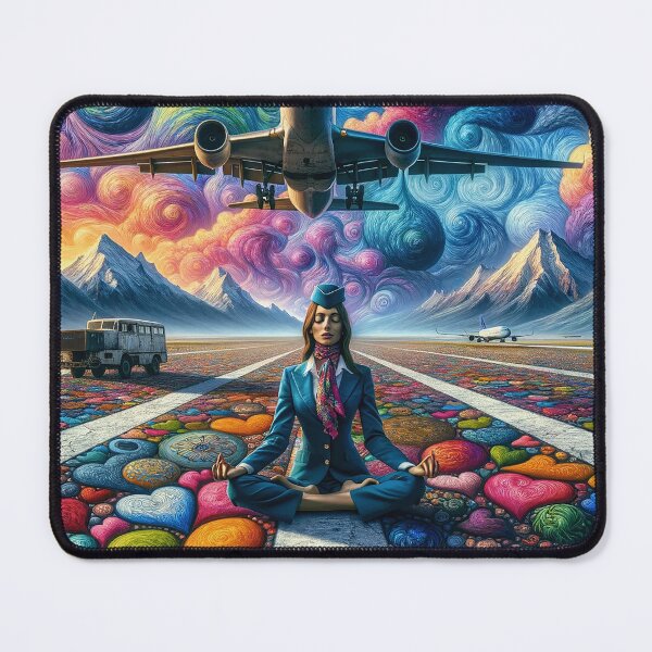 Item preview, Zen Meditating Flight Attendant designed and sold by bunnyboiler.