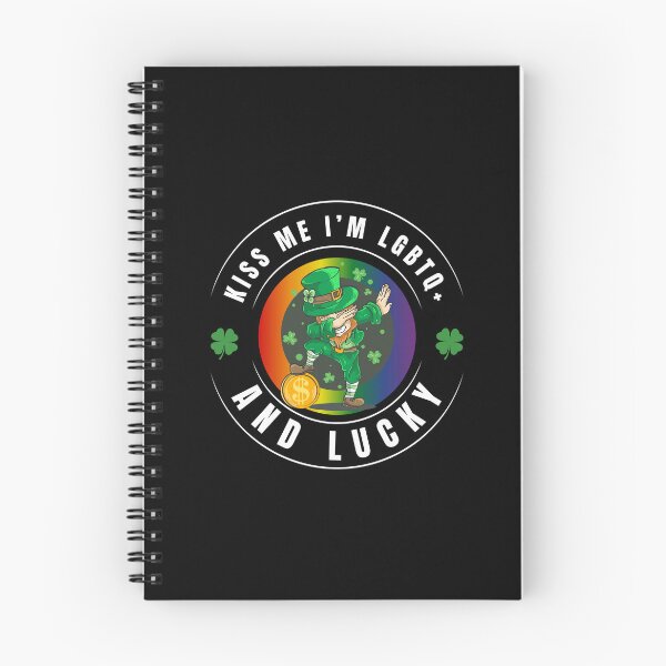 Item preview, Kiss Me I'm LGBTQ and Lucky, Leprechaun dapping with bit coin and shamrocks pride background, LGBTQ+ St Patrick's Day tees,  designed and sold by PrideBeProud.