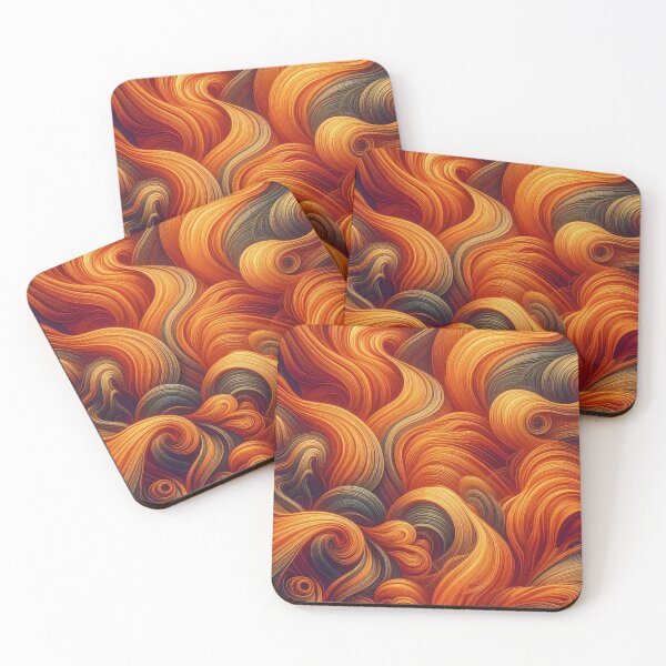 Item preview, Orange Irregular Organic Lines Seamless Pattern - Abstract Art Gift designed and sold by asbno19.
