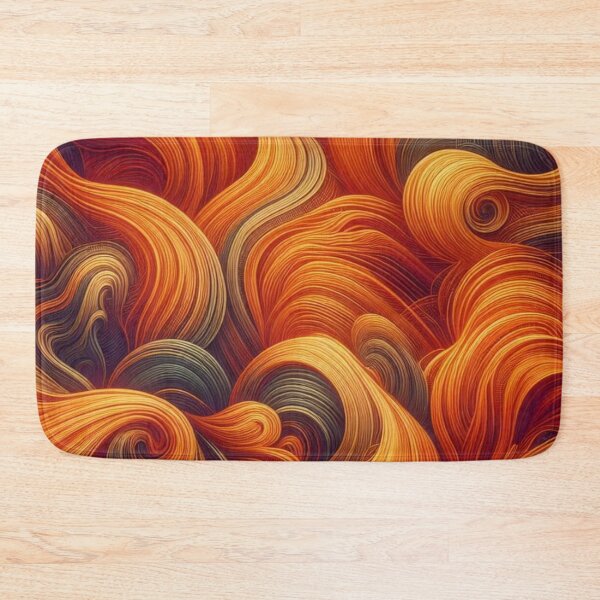 Item preview, Orange Irregular Organic Lines Seamless Pattern - Abstract Art Gift designed and sold by asbno19.