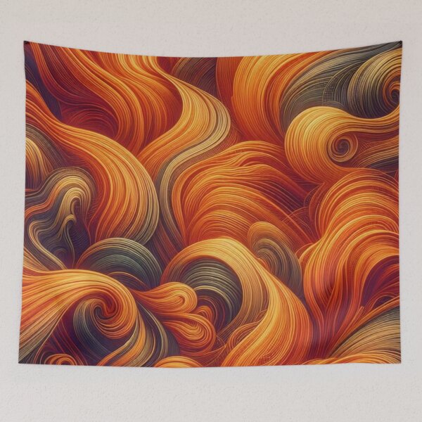Item preview, Orange Irregular Organic Lines Seamless Pattern - Abstract Art Gift designed and sold by asbno19.