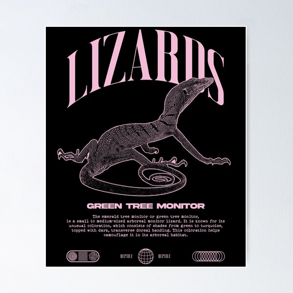 Item preview, Green Tree Monitor Streetwear Lizard Keeper designed and sold by JRRTs.