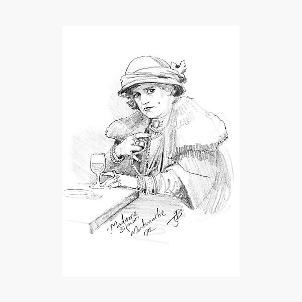 Aperçu de l'œuvre Madame Bijoux Vintage (1912) - Jack Dawson Art créée et vendue par Never Grow Up  Vintage™.