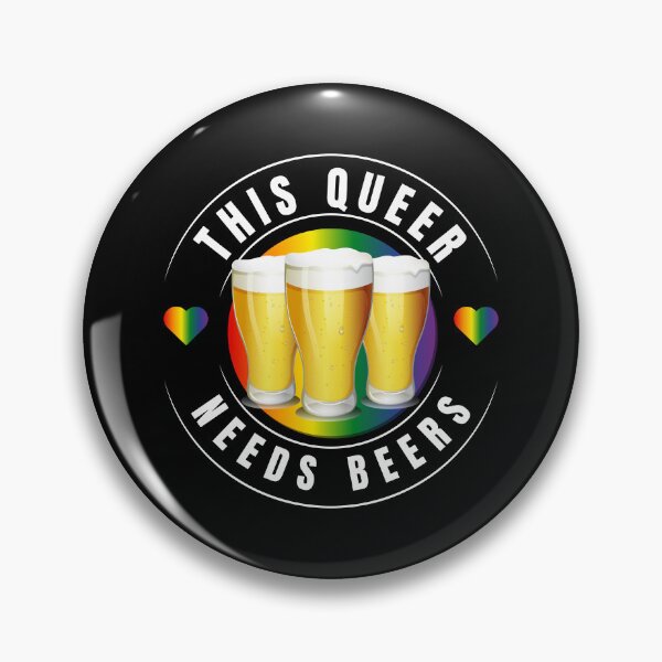 Item preview, This Queer Needs Beers, Beers with pride background and pride hearts with white text slogan, LGBTQ St Patrick's Day T-Shirt, 17th March, Pride Day T-Shirt designed and sold by PrideBeProud.
