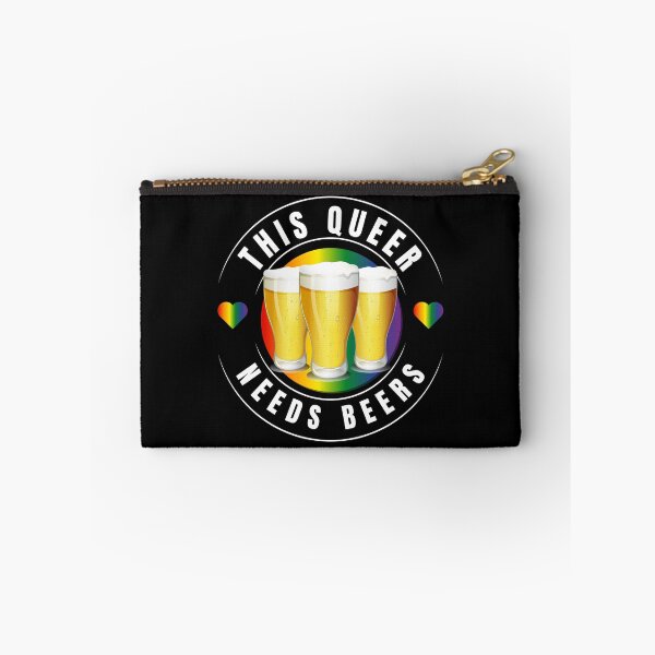 Item preview, This Queer Needs Beers, Beers with pride background and pride hearts with white text slogan, LGBTQ St Patrick's Day T-Shirt, 17th March, Pride Day T-Shirt designed and sold by PrideBeProud.