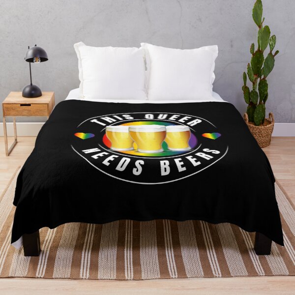 Item preview, This Queer Needs Beers, Beers with pride background and pride hearts with white text slogan, LGBTQ St Patrick's Day T-Shirt, 17th March, Pride Day T-Shirt designed and sold by PrideBeProud.