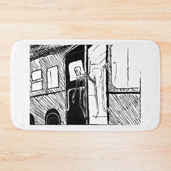 Item preview, #002 Skeleton on a Bus designed and sold by Jasmine Froley.