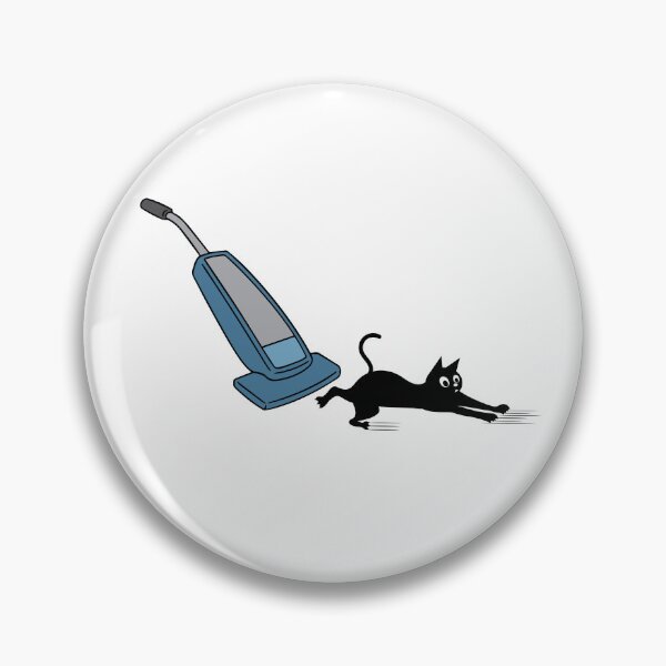 Item preview, Cute Black Cat Scared of Vacuum Cleaner designed and sold by LyricsWear.