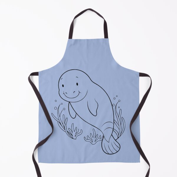 Item preview, Cute Manatee Smiling Line Art designed and sold by Lelijo.