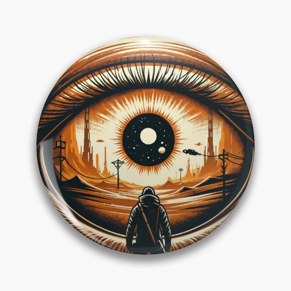 Item preview, Sci-Fi Desert Gaze - Futuristic Eye T-Shirt - Dune Inspired Landscape Design - Adventure and Exploration Art - Visionary Fashion designed and sold by EYEconictrends.