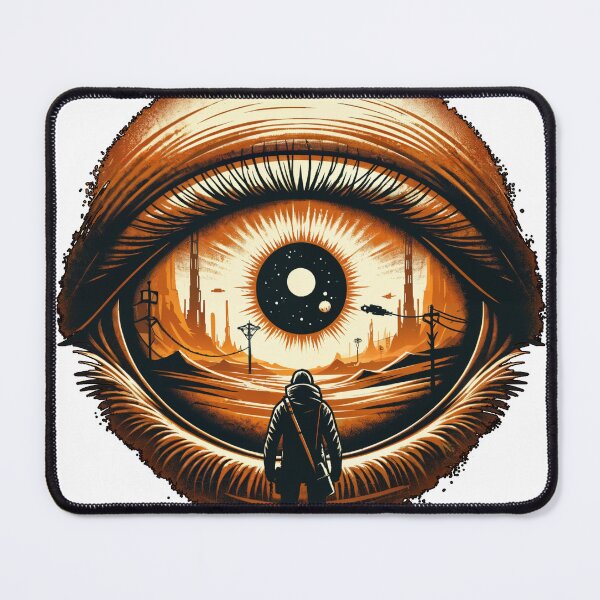 Item preview, Sci-Fi Desert Gaze - Futuristic Eye T-Shirt - Dune Inspired Landscape Design - Adventure and Exploration Art - Visionary Fashion designed and sold by EYEconictrends.