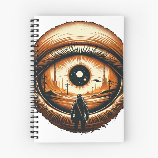 Item preview, Sci-Fi Desert Gaze - Futuristic Eye T-Shirt - Dune Inspired Landscape Design - Adventure and Exploration Art - Visionary Fashion designed and sold by EYEconictrends.