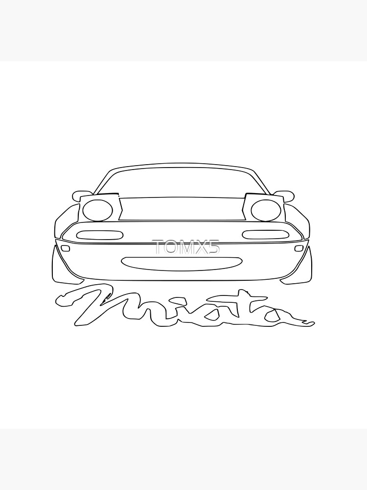 MIATA NA MAZDA MX5 OUTLINE Tote Bag | ubicaciondepersonas.cdmx.gob.mx