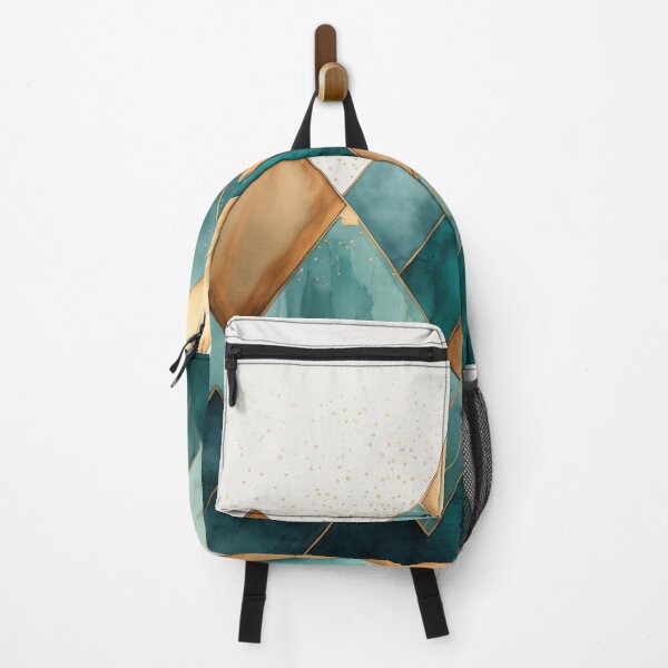 Item preview, Teal Green Mountain Abstract Geometric Watercolor II designed and sold by TravelDream.