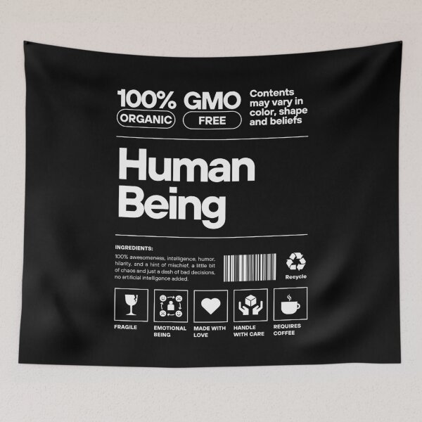 Item preview, Being Human Typography Artwork designed and sold by Obsidian Ink by Wilshire.