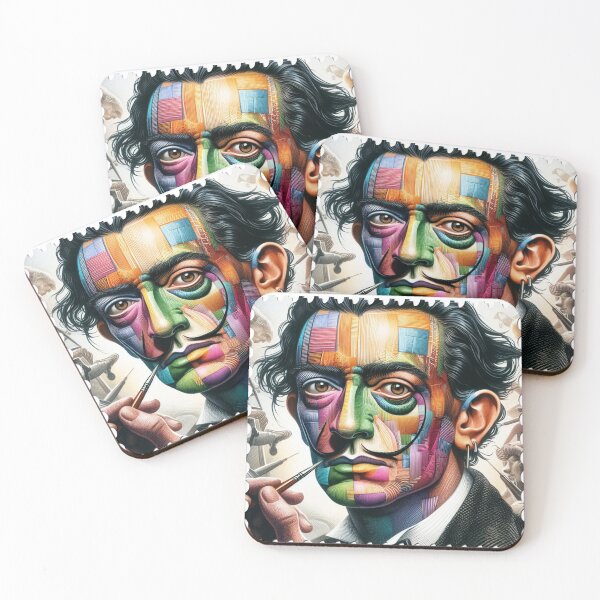 Item preview,  Portrait of Salvador Dali post stamp designed and sold by AiPoliviosArt.