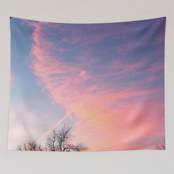 Item preview, Wispy Sunset Cloud Trails designed and sold by bjtomiko.