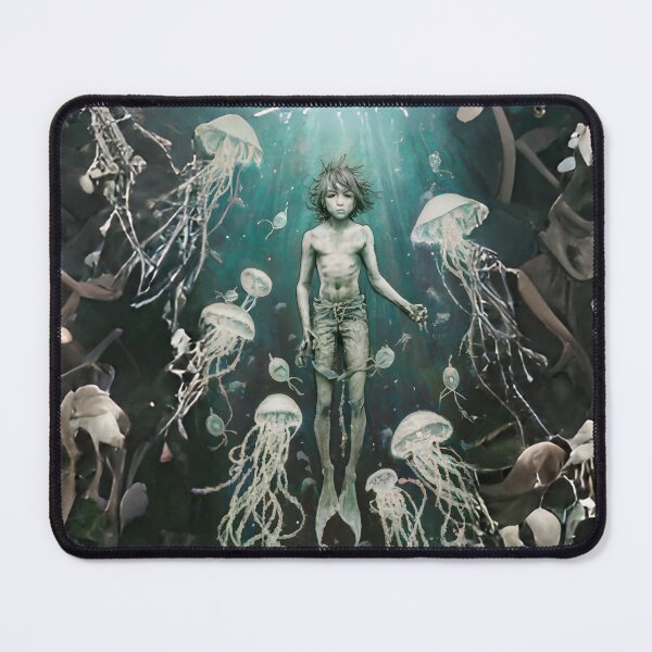 Item preview, Human-Mermaid Hybrid and Jellyfish - Desperate Boy designed and sold by MarinaFila.
