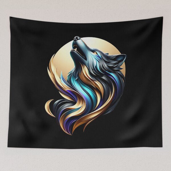 Item preview, lobo colorido designed and sold by SigritG.