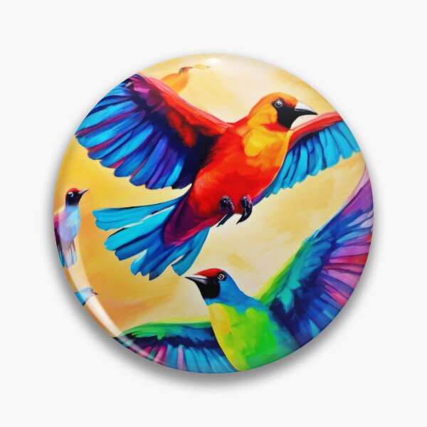 Item preview, Vibrant Avian Painting Art designed and sold by Health And Fitness Posts e-Store.