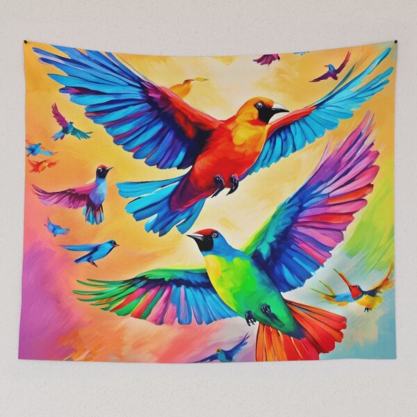 Item preview, Vibrant Avian Painting Art designed and sold by Health And Fitness Posts e-Store.