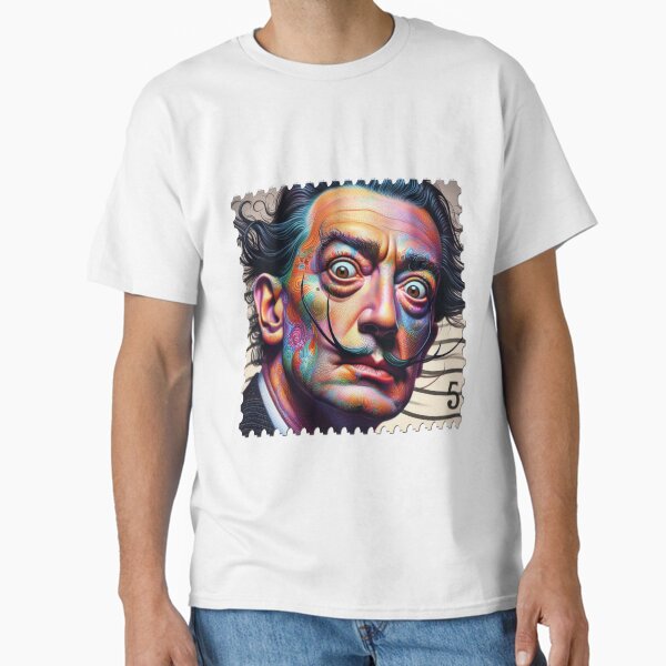 Item preview, Portrait of Salvador Dali post stamp designed and sold by AiPoliviosArt.