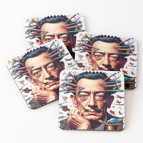 Item preview, Portrait of Salvador Dali Post Stamp designed and sold by AiPoliviosArt.