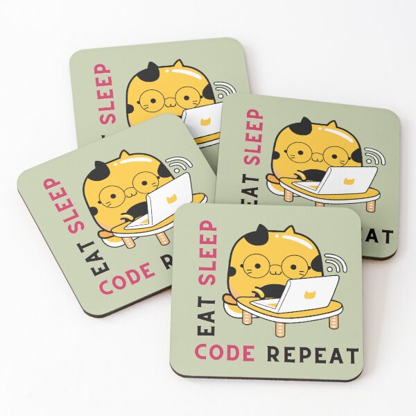 Item preview, Eat sleep code repeat designed and sold by Shash Works.